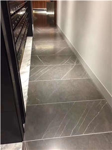 Pietra Grey Honed Marble Tile Floor Patterns