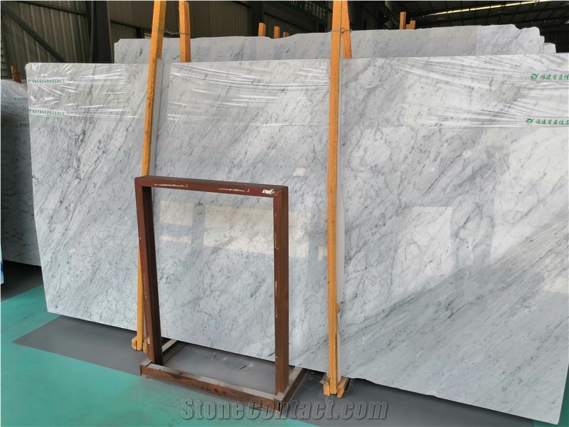 White Marble Slabs,Polished Bianco Carrara Marble