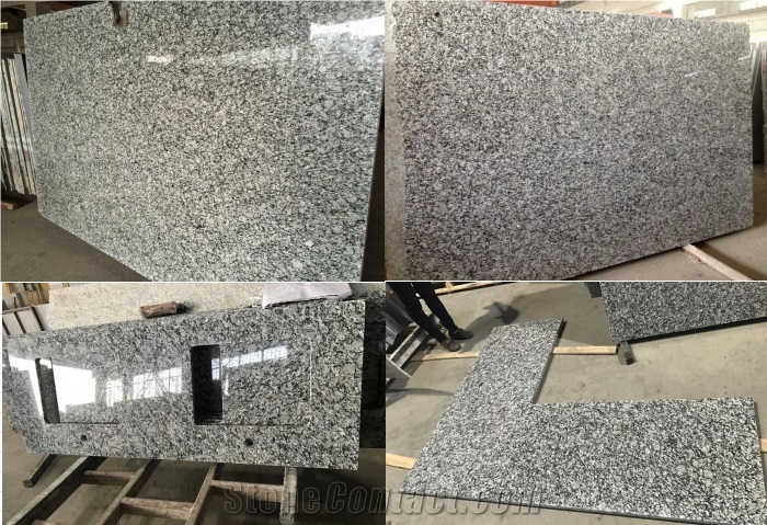 White Mist Granite Slab Spray White Tiles From China