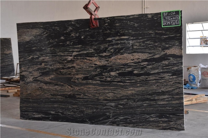 Cobra Black Granite Slabs