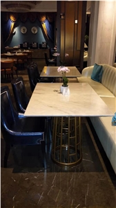 King White Marble Table Top for Hotel