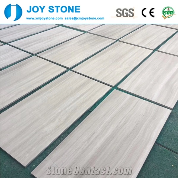 Cheap Polish Guizhou White Wood Grain Marble Tiles