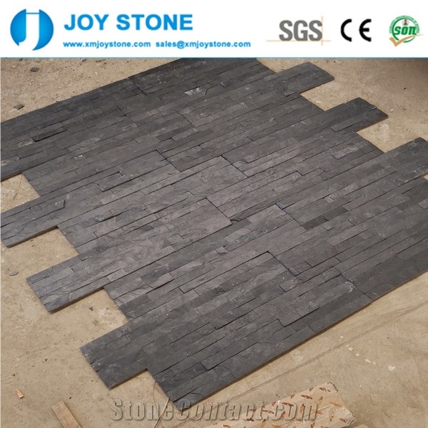 Low Prices Black Slate Natural Cultured Wall Stone