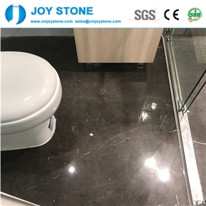 Polished Pietra Grey Marble Bathroom Floor Tiles