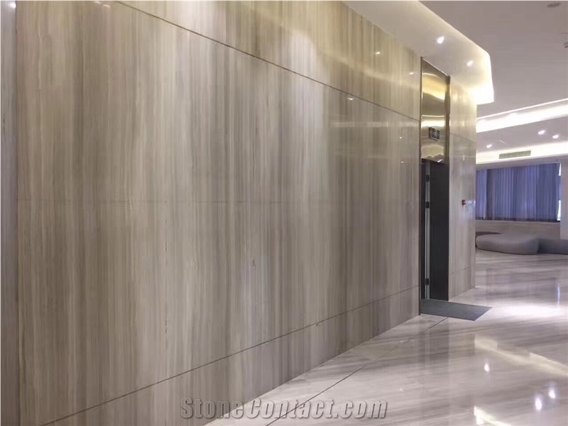 White Wooden Marble Wall Tiles for Hotel Project