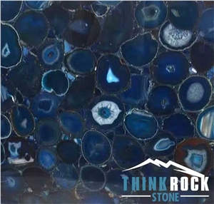 Blue Agate Panel for Countertops and Feature Walls