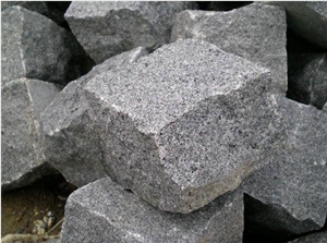China Dark Grey G654 Granite Cobble Stone