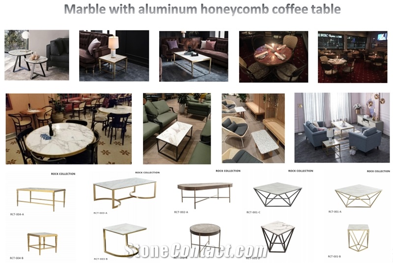 Marble with Aluminum Honeycomb Coffee Table3