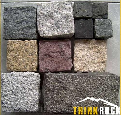 Multi-Color Choice Cobble Stone on Road Paving