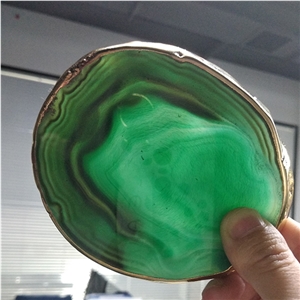 Natural Sliced Agate Coaster Cup Mat for Drinks