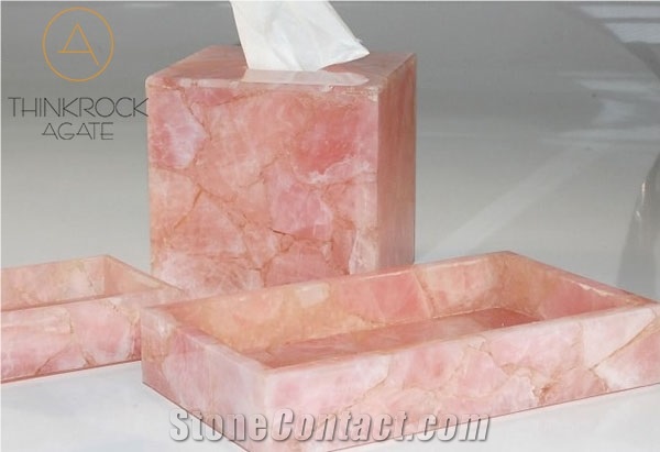Semi Precious Stone, Pink Crystal Customized Panel
