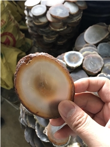 Unpolished Natural Agate Coaster, Cup Mat