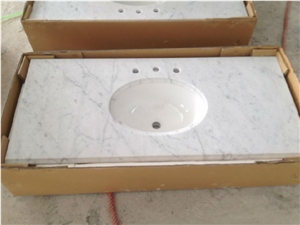 White Marble Vanity Top Bathroom Countertops