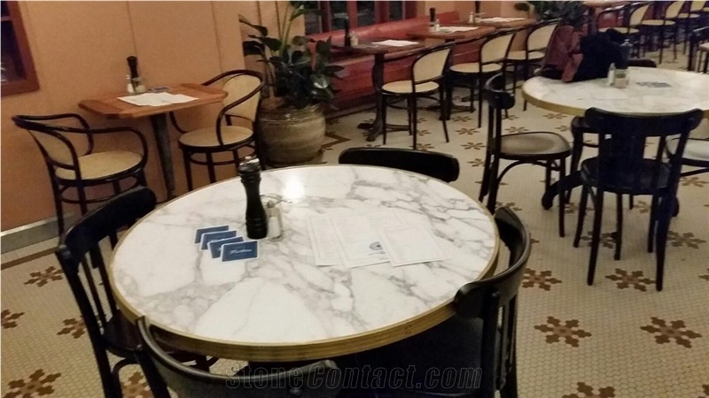 White Marble with Aluminum Honeycomb Coffee Table