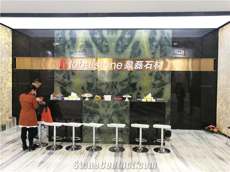 China Peacock Green Slabs Tiles for Interior Wall