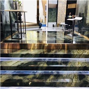 Peacock Green Marble for Stairs/Walling/Floorings