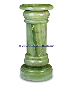 Dark Green Onyx Pedestal Columns