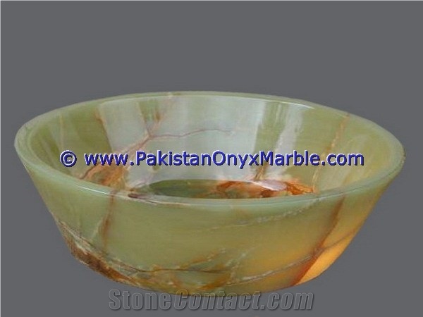 Green Onyx Round Bowl Sinks Basins Collection