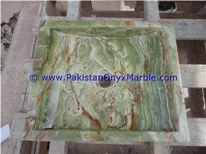 Green Onyx Square Sinks Basins Collection