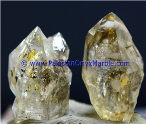 Herkimer Diamond Quartz Fluorescent Petroleum Gems