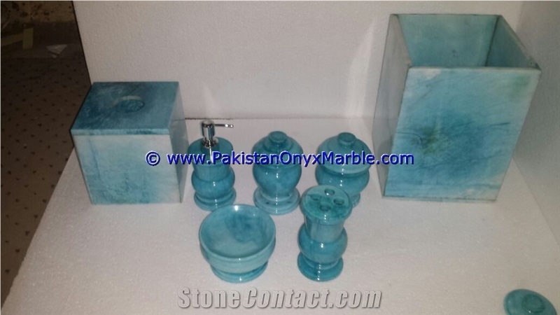 Marble Bathroom Accessories Set Colored Tumbler