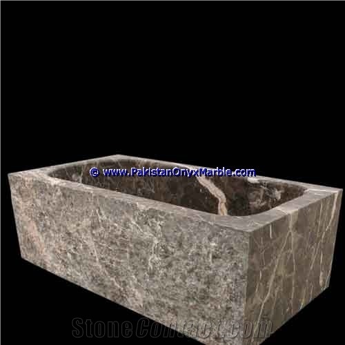 Marble Bathtub Natural Stone Pietra Brown