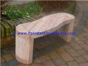 Marble Benches Table Natural Teakwood Burmateak