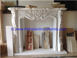 Marble Fireplaces Ziarat White Carrara White