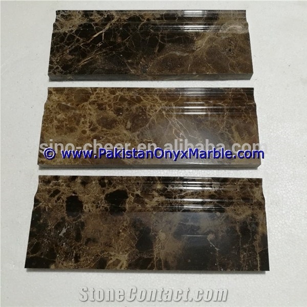 Marble Molding Baseboard Threshold Black and Gold