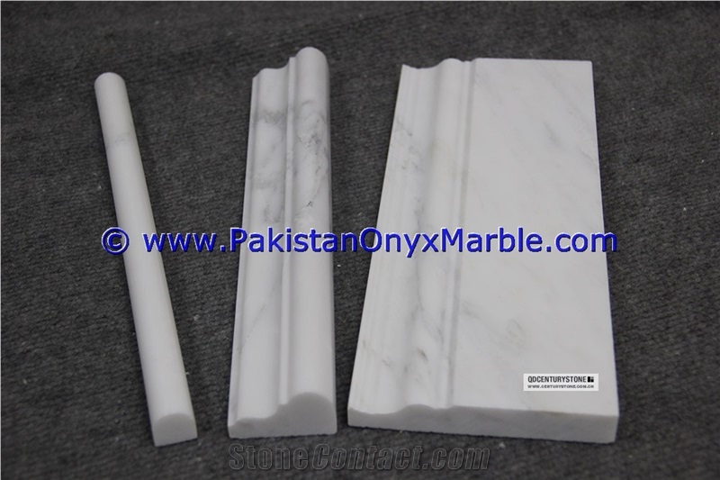 Marble Molding Chair Rail Ziarat Carrara White