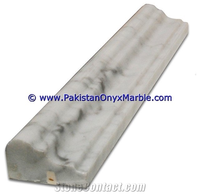 Marble Molding Chair Rail Ziarat Carrara White