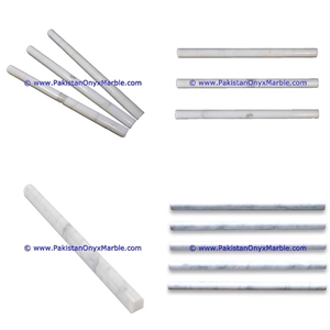 Marble Molding Pencil Liner Rail Ziarat White