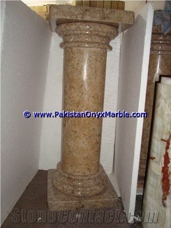 Marble Pedestals Stand Display Fossil Corel Marble