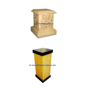Marble Pedestals Stand Display Indus Gold Inca