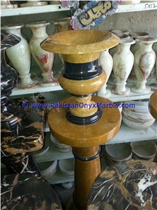 Marble Pedestals Stand Display Multi Stone Marble