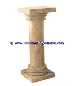 Marble Pedestals Stand Display Sahara Beige Marble
