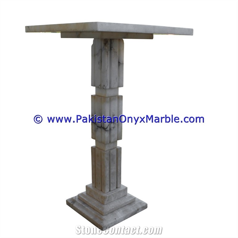 Marble Pedestals Stand Display Ziarat Gray Marble