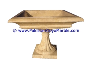 Marble Planters Handcarved Decorated Indus Gold