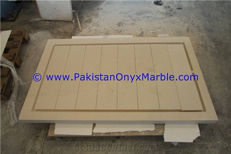 Marble Shower Tray Handcarved Natural Beige