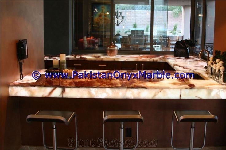 Multi Brown Onyx Bar Top,Commercial Counter