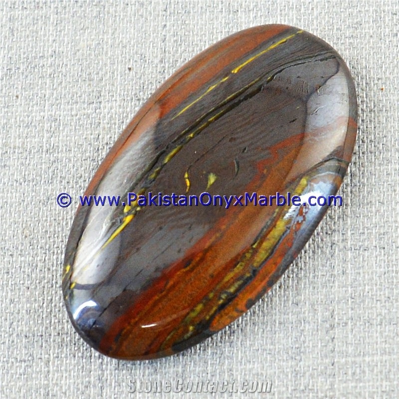 Multi Color Iron Tigers Eye Cabochons Polished