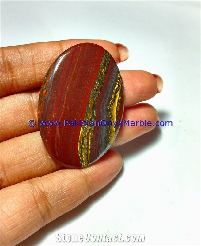 Multi Color Iron Tigers Eye Cabochons Polished