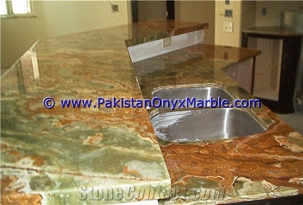 Multi Green Onyx Countertops From Pakistan Stonecontact Com