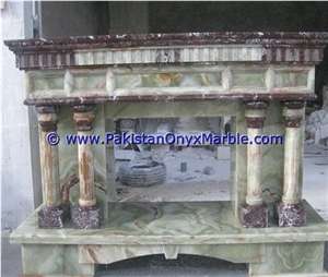 Multi Red Onyx Fireplaces