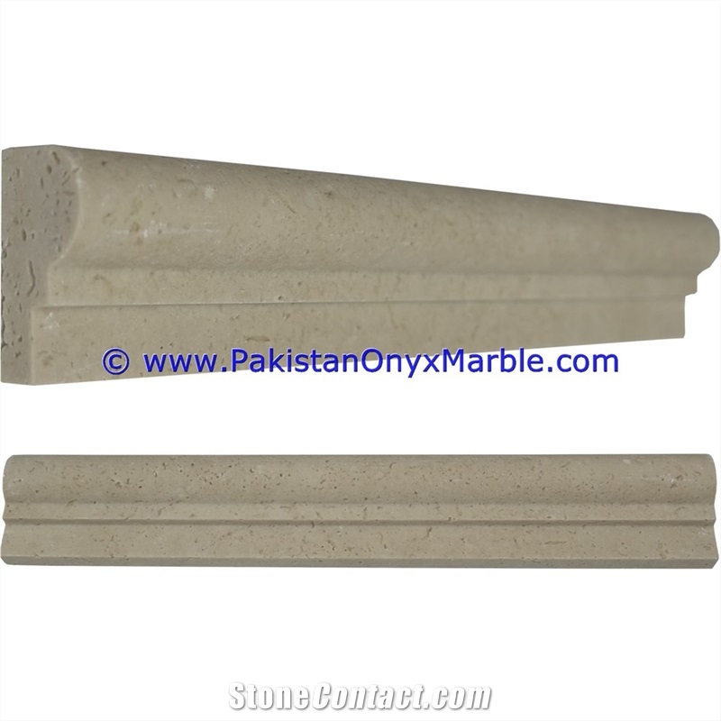 Pakistan Sahara Beige Marble Molding Chair Rail