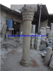 Verona Beige Marble Hollow Columns Pillars Hollow Beige Cream Verona