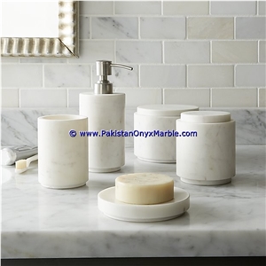 Ziarat White Marble Bathroom Sets