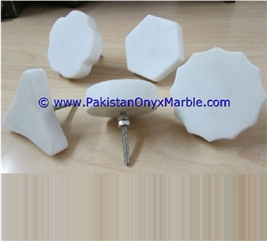 Ziarat White Marble Knobs Cabinets Drawer Door