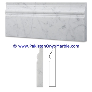 Ziarat White Marble Molding Baseboard Threshold Ziarat White