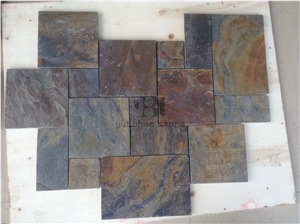 China Cheaper Rust Slate Multicolor Culture Stone